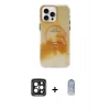 MARSİLYAN™- iPhone 15 Pro Max Kılıf Ufuk Doku Prime - Siyah Joko Magic 5D Cam + PVD Metal Kamera Lens - SH