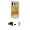 MARSİLYAN™- iPhone 15 Pro Max Kılıf Ufuk Doku Prime - Siyah Joko Magic 5D Cam + Raze Metal Kamera Lens - GS