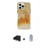 MARSİLYAN™- iPhone 15 Pro Max Kılıf Ufuk Doku Prime - Siyah Joko Magic 5D Cam + Raze Metal Kamera Lens - SH