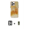 MARSİLYAN™- iPhone 15 Pro Max Kılıf Ufuk Doku Prime - Siyah Joko Magic 5D Hayalet Cam + PVD Metal Kamera Lens - LT