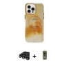 MARSİLYAN™- iPhone 15 Pro Max Kılıf Ufuk Doku Prime - Siyah Joko Magic 5D Hayalet Cam + Raze Metal Kamera Lens - TMGI