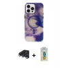 MARSİLYAN™- iPhone 15 Pro Max Kılıf Ufuk Doku Prime - Siyah Polymer Nano Ekran Koruyucu + Raze Metal Kamera Lens - LT