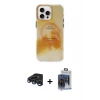MARSİLYAN™- iPhone 15 Pro Max Kılıf Ufuk Doku Prime - Siyah Vanessa Magic Cam + Raze Metal Kamera Lens - LT
