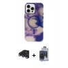 MARSİLYAN™- iPhone 15 Pro Max Kılıf Ufuk Doku Prime - Siyah Vanessa Magic Cam + Raze Metal Kamera Lens - LT