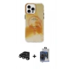 MARSİLYAN™- iPhone 15 Pro Max Kılıf Ufuk Doku Prime - Siyah Vanessa Magic Cam + Raze Metal Kamera Lens - TMGI