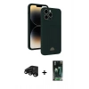 MARSİLYAN™- iPhone 15 Pro Max Kılıf Vadi Çizgi Prime - Şeffaf 360 Full Body Arka Koruyucu + Raze Metal Kamera Lens - SH