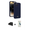 MARSİLYAN™- iPhone 15 Pro Max Kılıf Vadi Çizgi Prime - Şeffaf Pasifik Cam Ekran Koruyucu + Raze Metal Kamera Lens - SH