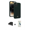 MARSİLYAN™- iPhone 15 Pro Max Kılıf Vadi Çizgi Prime - Şeffaf Pasifik Cam Ekran Koruyucu + Raze Metal Kamera Lens - GS