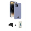 MARSİLYAN™- iPhone 15 Pro Max Kılıf Vadi Çizgi Prime - Şeffaf Pasifik Cam Ekran Koruyucu + Raze Metal Kamera Lens - SH