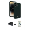 MARSİLYAN™- iPhone 15 Pro Max Kılıf Vadi Çizgi Prime - Şeffaf Pasifik Cam Ekran Koruyucu + Raze Metal Kamera Lens - LT