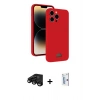 MARSİLYAN™- iPhone 15 Pro Max Kılıf Vadi Çizgi Prime - Siyah Bilvis 0.18mm Plus Cam Ekran Koruyucu + Raze Metal Kamera Lens - SH