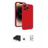 MARSİLYAN™- iPhone 15 Pro Max Kılıf Vadi Çizgi Prime - Siyah Bilvis 0.18mm Plus Cam Ekran Koruyucu + Raze Metal Kamera Lens - LT
