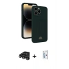 MARSİLYAN™- iPhone 15 Pro Max Kılıf Vadi Çizgi Prime - Siyah Bilvis 0.18mm Plus Cam Ekran Koruyucu + Raze Metal Kamera Lens - TMGI