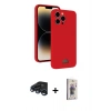 MARSİLYAN™- iPhone 15 Pro Max Kılıf Vadi Çizgi Prime - Siyah Bilvis 3D Cam Ekran Koruyucu + Raze Metal Kamera Lens - LT