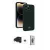 MARSİLYAN™- iPhone 15 Pro Max Kılıf Vadi Çizgi Prime - Siyah Bilvis 3D Cam Ekran Koruyucu + Raze Metal Kamera Lens - LT