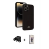 MARSİLYAN™- iPhone 15 Pro Max Kılıf Vadi Çizgi Prime - Siyah Bilvis 3D Cam Ekran Koruyucu + Raze Metal Kamera Lens - SH