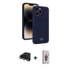 MARSİLYAN™- iPhone 15 Pro Max Kılıf Vadi Çizgi Prime - Siyah Bilvis 3D Cam Ekran Koruyucu + Raze Metal Kamera Lens - SH