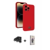 MARSİLYAN™- iPhone 15 Pro Max Kılıf Vadi Çizgi Prime - Siyah Bilvis 3D Cam Ekran Koruyucu + Raze Metal Kamera Lens - GS