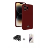 MARSİLYAN™- iPhone 15 Pro Max Kılıf Vadi Çizgi Prime - Siyah Bilvis 3D Mat Cam Ekran Koruyucu + Raze Metal Kamera Lens - GS