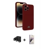 MARSİLYAN™- iPhone 15 Pro Max Kılıf Vadi Çizgi Prime - Siyah Bilvis 3D Mat Cam Ekran Koruyucu + Raze Metal Kamera Lens - SH