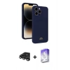 MARSİLYAN™- iPhone 15 Pro Max Kılıf Vadi Çizgi Prime - Siyah Bilvis 5in1 3D Magic Cam Ekran Koruyucu + Raze Metal Kamera Lens - TMGI