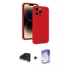 MARSİLYAN™- iPhone 15 Pro Max Kılıf Vadi Çizgi Prime - Siyah Bilvis 5in1 3D Magic Cam Ekran Koruyucu + Raze Metal Kamera Lens - TMGI