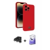MARSİLYAN™- iPhone 15 Pro Max Kılıf Vadi Çizgi Prime - Siyah Bilvis 5in1 5D Magic Hayalet Cam Ekran Koruyucu + Raze Metal Kamera Lens - GS