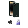MARSİLYAN™- iPhone 15 Pro Max Kılıf Vadi Çizgi Prime - Siyah Bilvis 5in1 5D Magic Hayalet Cam Ekran Koruyucu + Raze Metal Kamera Lens - GS