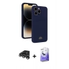MARSİLYAN™- iPhone 15 Pro Max Kılıf Vadi Çizgi Prime - Siyah Bilvis 5in1 5D Magic Hayalet Cam Ekran Koruyucu + Raze Metal Kamera Lens - GS