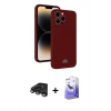 MARSİLYAN™- iPhone 15 Pro Max Kılıf Vadi Çizgi Prime - Siyah Bilvis 5in1 5D Magic Hayalet Cam Ekran Koruyucu + Raze Metal Kamera Lens - TMGI