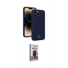 MARSİLYAN™- iPhone 15 Pro Max Kılıf Vadi Çizgi Prime - Siyah Bilvis Hayalet Cam Ekran Koruyucu