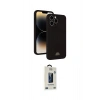 MARSİLYAN™- iPhone 15 Pro Max Kılıf Vadi Çizgi Prime - Siyah Bilvis Hayalet Cam Ekran Koruyucu