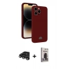 MARSİLYAN™- iPhone 15 Pro Max Kılıf Vadi Çizgi Prime - Siyah Bilvis Hayalet Cam Ekran Koruyucu + Raze Metal Kamera Lens - TMGI