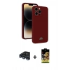 MARSİLYAN™- iPhone 15 Pro Max Kılıf Vadi Çizgi Prime - Siyah Buffer Cam Ekran Koruyucu + Raze Metal Kamera Lens - LT