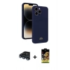 MARSİLYAN™- iPhone 15 Pro Max Kılıf Vadi Çizgi Prime - Siyah Buffer Cam Ekran Koruyucu + Raze Metal Kamera Lens - LT