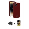 MARSİLYAN™- iPhone 15 Pro Max Kılıf Vadi Çizgi Prime - Siyah Buffer Cam Ekran Koruyucu + Raze Metal Kamera Lens - TMGI
