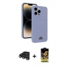 MARSİLYAN™- iPhone 15 Pro Max Kılıf Vadi Çizgi Prime - Siyah Buffer Cam Ekran Koruyucu + Raze Metal Kamera Lens - TMGI
