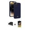 MARSİLYAN™- iPhone 15 Pro Max Kılıf Vadi Çizgi Prime - Siyah Buffer Cam Ekran Koruyucu + Raze Metal Kamera Lens - GS