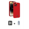 MARSİLYAN™- iPhone 15 Pro Max Kılıf Vadi Çizgi Prime - Siyah Joko Magic 5D Cam + PVD Metal Kamera Lens - GI