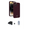 MARSİLYAN™- iPhone 15 Pro Max Kılıf Vadi Çizgi Prime - Siyah Joko Magic 5D Cam + Raze Metal Kamera Lens - LT