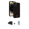 MARSİLYAN™- iPhone 15 Pro Max Kılıf Vadi Çizgi Prime - Siyah Joko Magic 5D Cam + Raze Metal Kamera Lens - LT