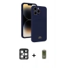 MARSİLYAN™- iPhone 15 Pro Max Kılıf Vadi Çizgi Prime - Siyah Joko Magic 5D Hayalet Cam + PVD Metal Kamera Lens - LT