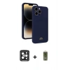 MARSİLYAN™- iPhone 15 Pro Max Kılıf Vadi Çizgi Prime - Siyah Joko Magic 5D Hayalet Cam + PVD Metal Kamera Lens - SH