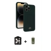 MARSİLYAN™- iPhone 15 Pro Max Kılıf Vadi Çizgi Prime - Siyah Joko Magic 5D Hayalet Cam + PVD Metal Kamera Lens - TU
