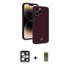 MARSİLYAN™- iPhone 15 Pro Max Kılıf Vadi Çizgi Prime - Siyah Joko Magic 5D Hayalet Cam + PVD Metal Kamera Lens - LT