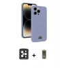 MARSİLYAN™- iPhone 15 Pro Max Kılıf Vadi Çizgi Prime - Siyah Joko Magic 5D Hayalet Cam + PVD Metal Kamera Lens - SH