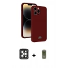 MARSİLYAN™- iPhone 15 Pro Max Kılıf Vadi Çizgi Prime - Siyah Joko Magic 5D Hayalet Cam + PVD Metal Kamera Lens - GI