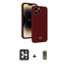 MARSİLYAN™- iPhone 15 Pro Max Kılıf Vadi Çizgi Prime - Siyah Joko Magic 5D Hayalet Cam + PVD Metal Kamera Lens - SH