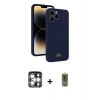 MARSİLYAN™- iPhone 15 Pro Max Kılıf Vadi Çizgi Prime - Siyah Joko Magic 5D Hayalet Cam + PVD Metal Kamera Lens - GS
