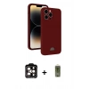 MARSİLYAN™- iPhone 15 Pro Max Kılıf Vadi Çizgi Prime - Siyah Joko Magic 5D Hayalet Cam + PVD Metal Kamera Lens - TU